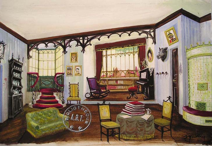 les décors et costumes de Oncle Otto de Jacques MAUCLAIR - 1958