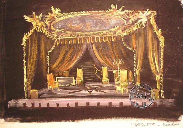 les décors et costumes de Tartuffe de  MOLIÈRE - non-identifiée