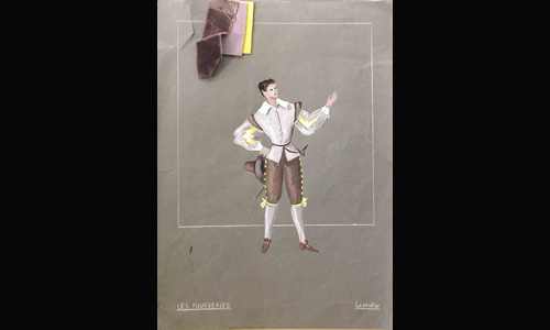 les décors et costumes de Fourberies de Scapin (les) de  MOLIÈRE - non-identifiée