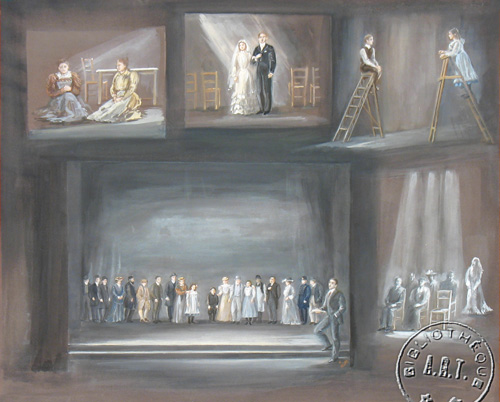 les décors et costumes de Notre petite ville de Thornton WILDER - 1968