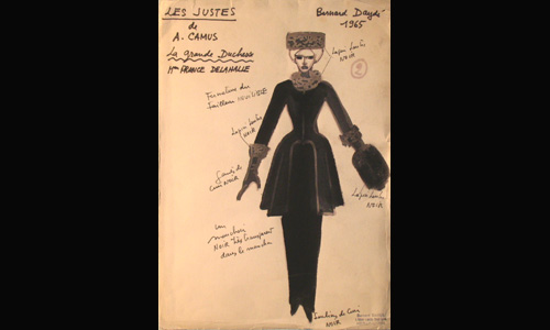 les décors et costumes de Justes (les) de Albert CAMUS - 1965