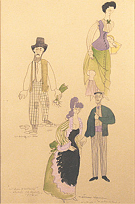 Les maquettes de décors et de costumes de théâtre