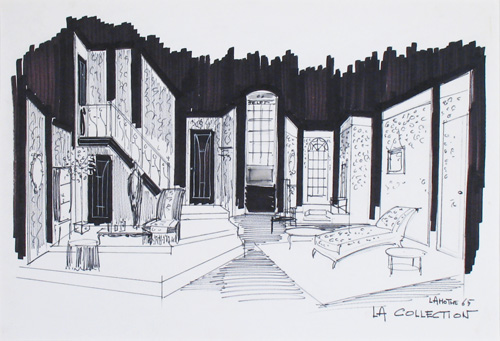 les décors et costumes de Collection (la) de Harold PINTER - 1965