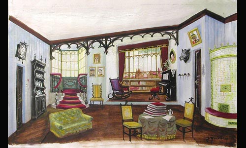 les décors et costumes de Oncle Otto de Jacques MAUCLAIR - 1958