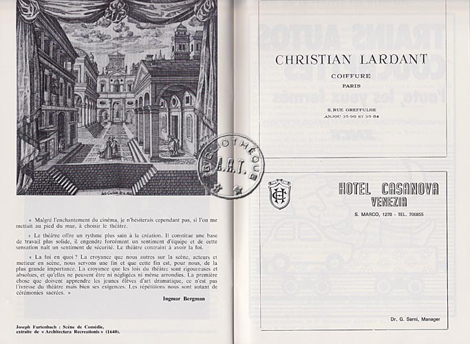 Les programmes de Théatre de l\