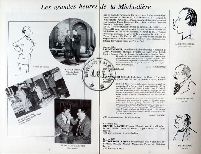 Les programmes de Théatre de l\