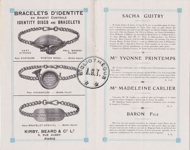 Les programmes de Théatre de l\