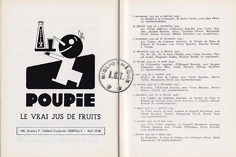 Les programmes de Théatre de l\