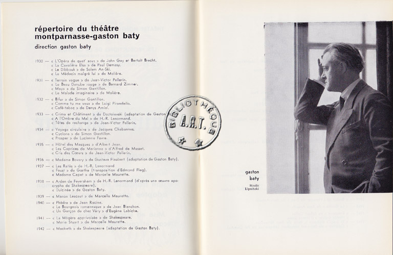 Les programmes de Théatre de l\