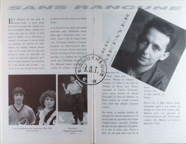 Les programmes de Théatre de l\