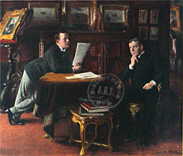 Jean Coquelin lisant à son père le manuscrit de Thermidor