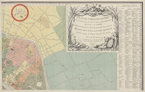 Plan de Paris en 1786
